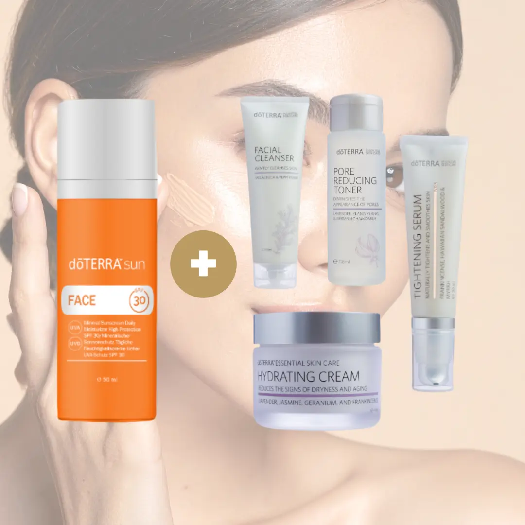 Routine Skin care et solaire de dōTERRA en complément du botox au CLME 